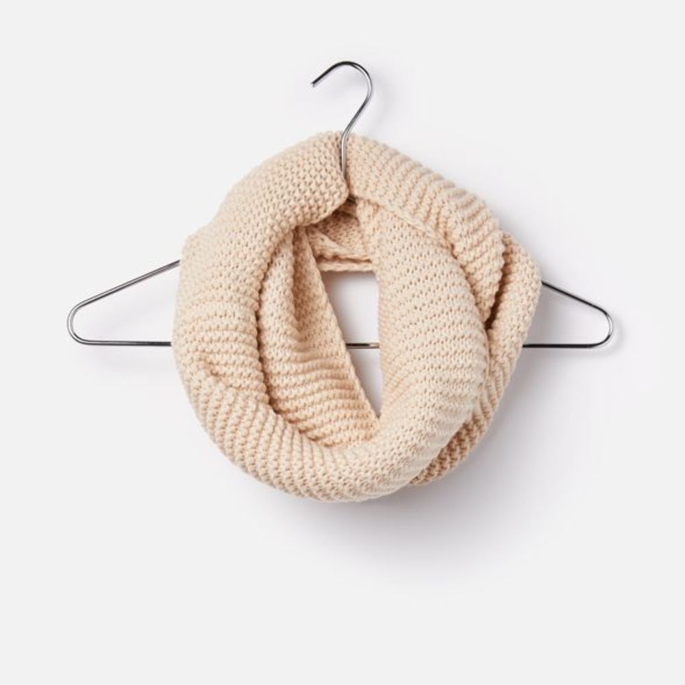 (NWT) Beige Knit Infinity Scarf